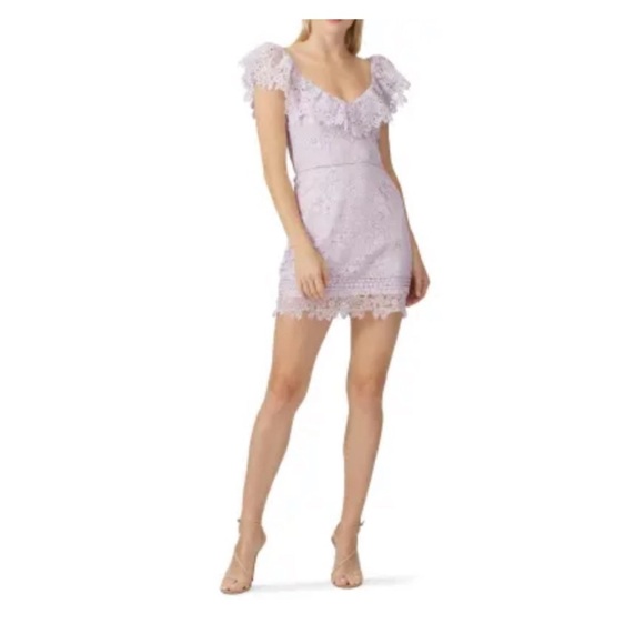 Saylor Lilac Lace Purple Dress Size Medium - Picture 4 of 13